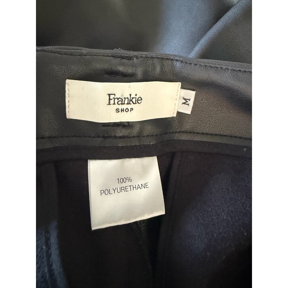 THE FRANKIE SHOP Manon Pleated Faux Leather Shorts SIze Medium Black High Rise - Picture 6 of 6